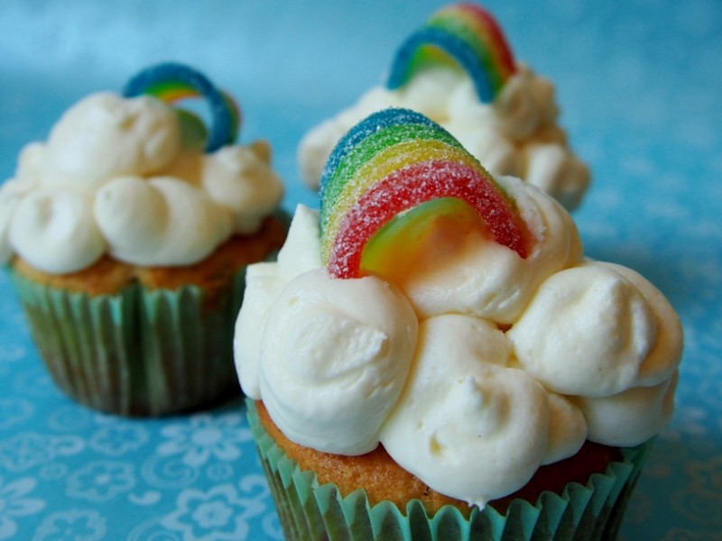 Regenbogencupcakes