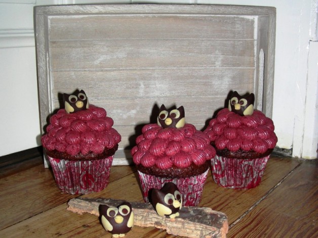 Brombeer-Minz-Cupcakes